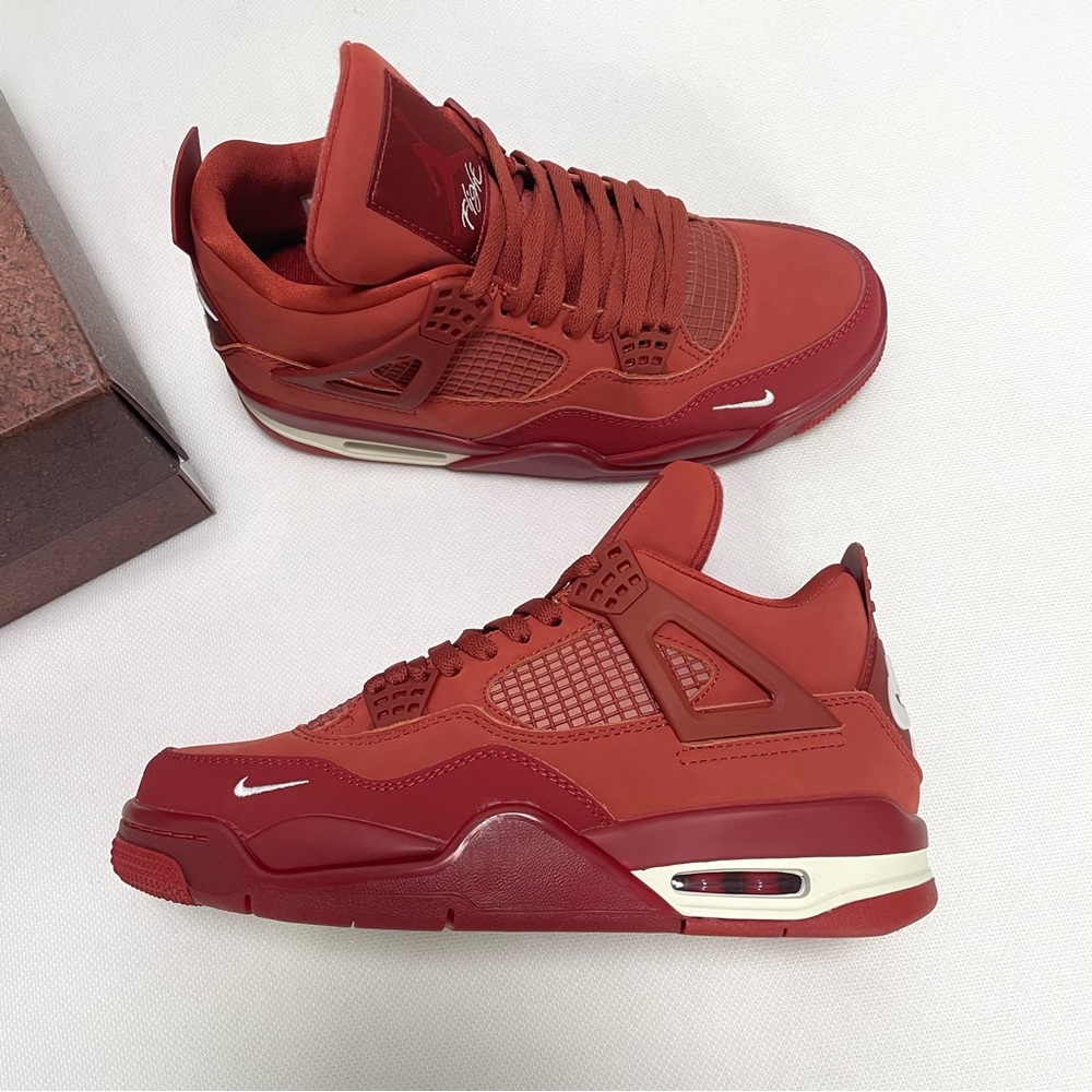 Men’s Orange-Red Athletic Sneakers Shoes -Brand New Retro 4 Brick by Brick